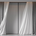 curtain gauze curtain 3d model