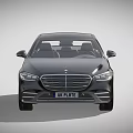 Modern Black Mercedes-Benz Luxury Sedan With UK Plate And Alloy Wheels