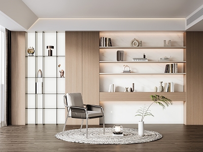 Modern bookcase 3d model