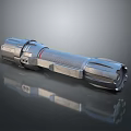 Stainless Steel Tactical Flashlight With Textured Surface And Modern Design Elements 3d model