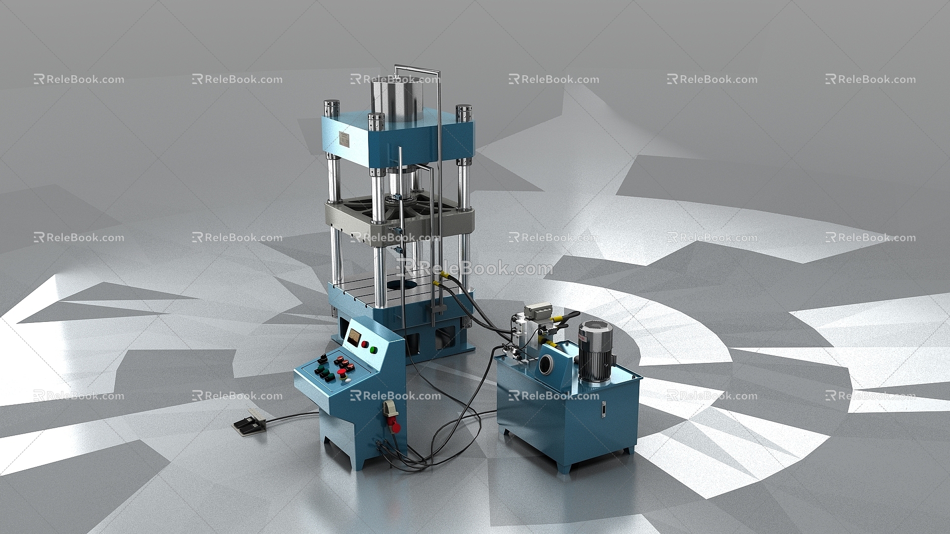 Hydraulic press oil pressure 3d model