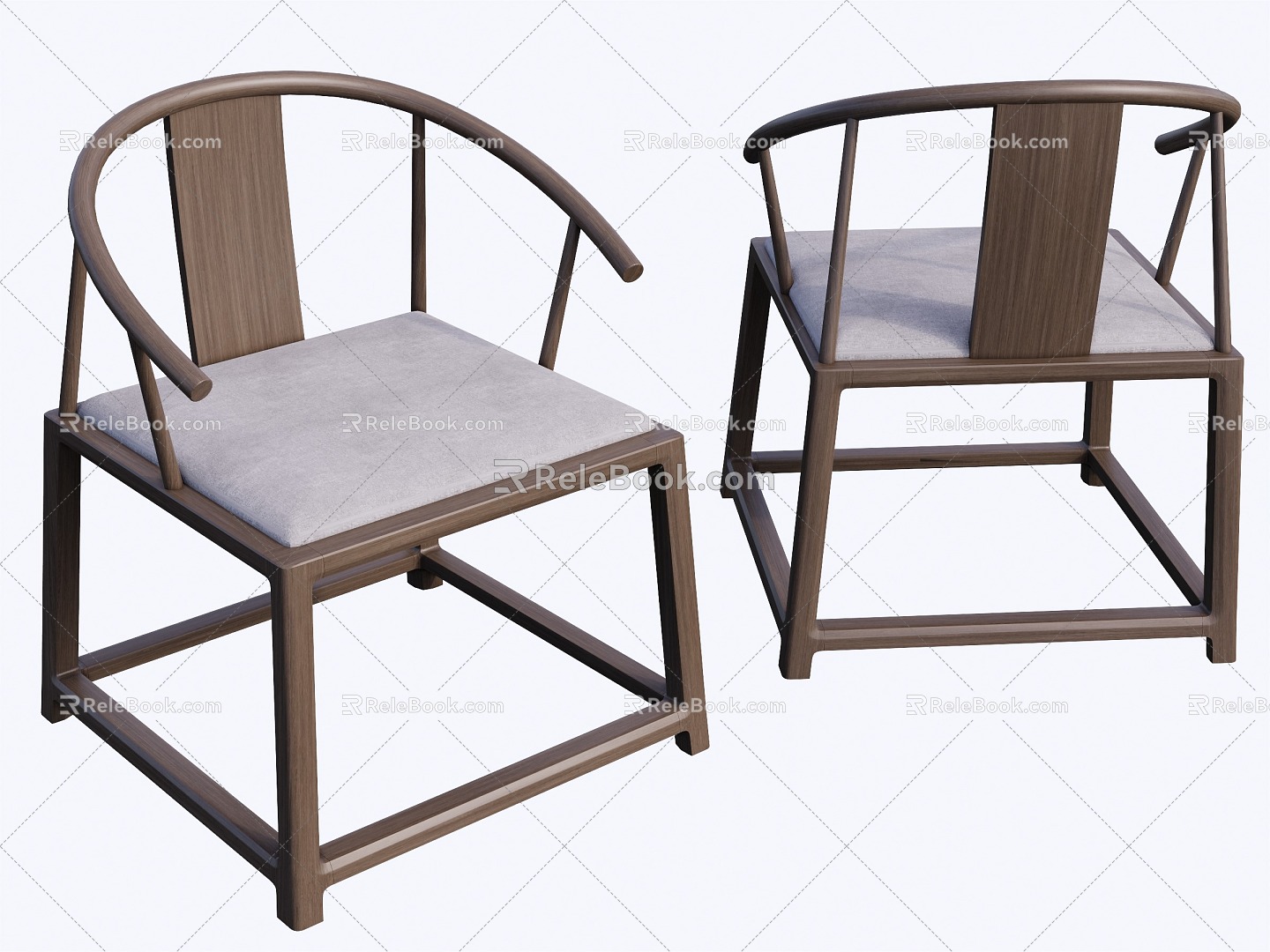 New Chinese Style Tea Chair Single Chair Dining Chair model