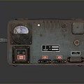 Vintage Computer Device With Metal Case Gauge Buttons And Switches