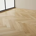 Modern Light Colored Wooden Flooring With Herringbone Pattern In Interior Space 3d model