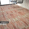Shabby Chic Bathtub by Tubadzin with Distressed Wooden Floor Interior Design