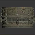 Intricately Carved Metal Sculpture With Ornate Circular Vessel Design And Detailed Engravings