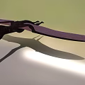 Dark Colored 3D Pterosaur Model With Spread Wings And Shadow