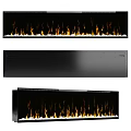 Modern Electric Fireplace With Realistic Flames And Sleek Black Design