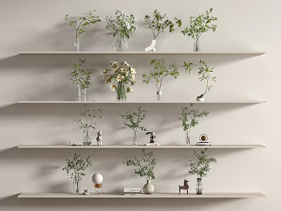 Modern Vase Flower Ornaments Floral Ornaments Vase 3d model