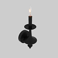 Black Metal Wall Sconce With Exposed Filament Bulb And Modern Minimalist Design