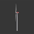 White Wind Turbine With Three Blades Standing For Renewable Energy Power Generation