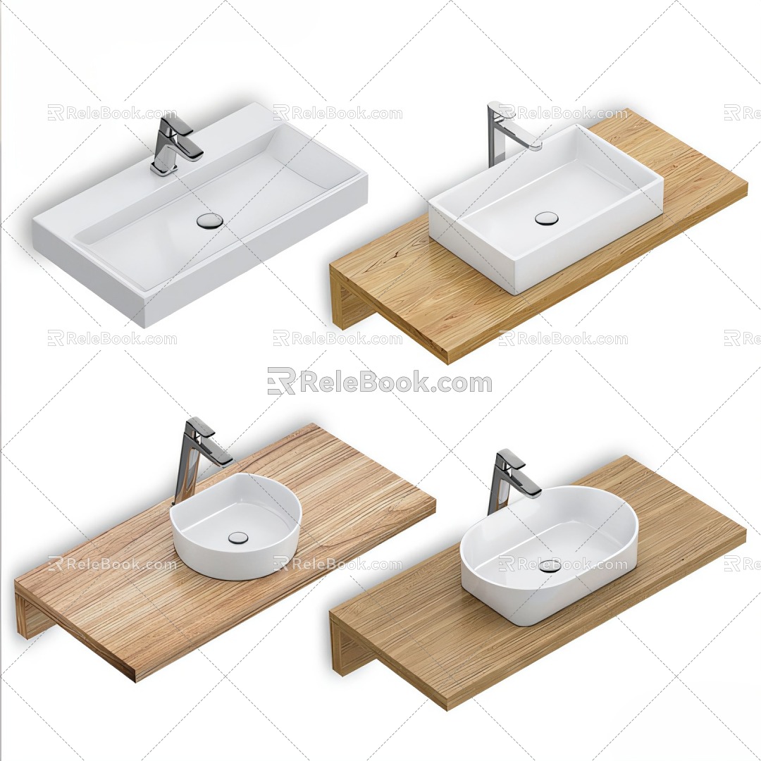 Japanese-style wash basin faucet model