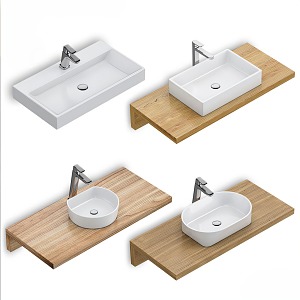 Japanese-style wash basin faucet 3d model