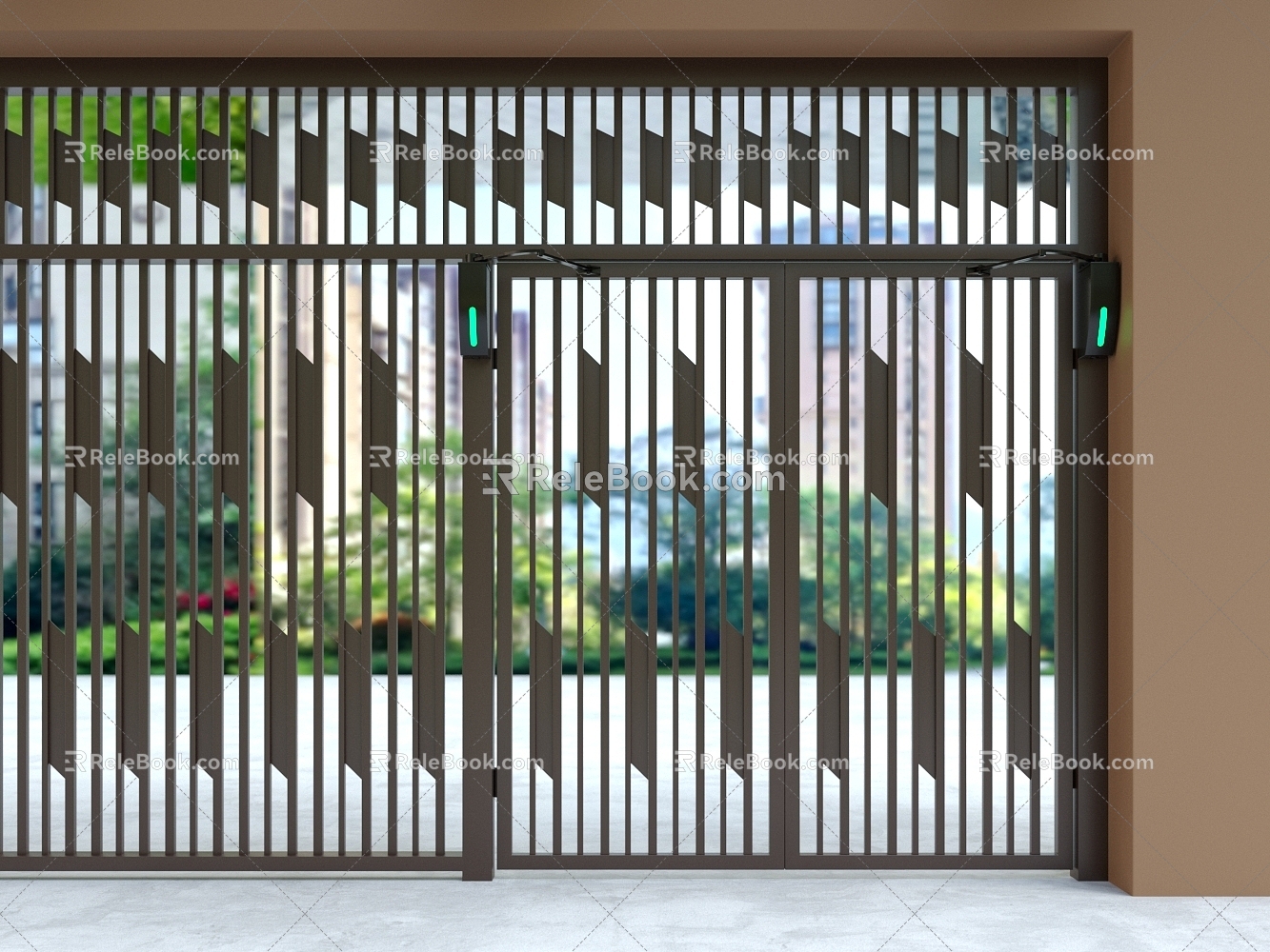 Community gate gate electric gate community gate yard gate 3d model