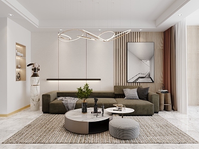 modern living room 3d model