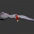 Flying Phoenix With Gorgeous White And Purple Feathers And Colorful Wings
