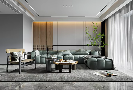 modern living room 3d model