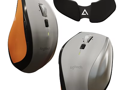 Logitech Ergonomic Computer Mouse With Modern Design And Wrist Rest Accessory 3d model