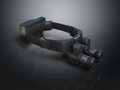 Tactical Night Vision Goggles With Head Mounted Strap And Binocular Lenses 3d model