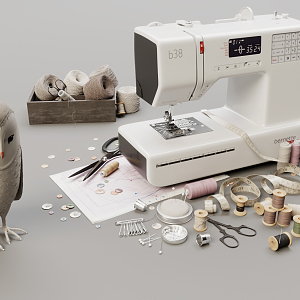 modern sewing machine 3d model