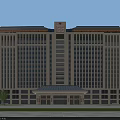 Modern Hospital Building Exterior Design With Large Glass Windows Entrance Area And Green Surroundings
