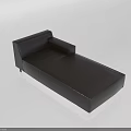 Sleek Modern Black Leather Unique Shaped Sofa With Contemporary Design And Smooth Lines