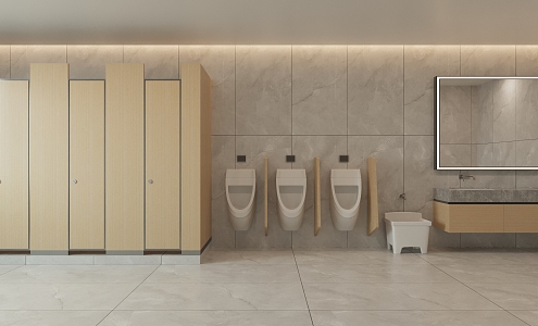 modern public toilet 3d model