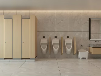 modern public toilet 3d model