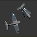 Two Blue Space Shuttle Models With White Cross Mark On Dark Background