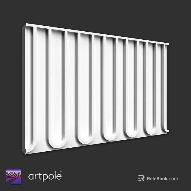White U Shaped Groove Building Component Structural Panel For Modern Architecture 3d model 