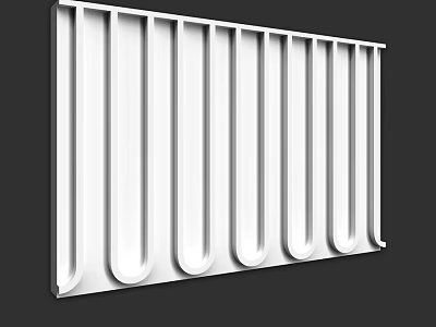 White U Shaped Groove Building Component Structural Panel For Modern Architecture 3d model