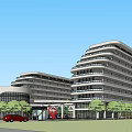 Modern Architectural Complex With Green Roofs Surrounding Roads Green Spaces And Small Buildings