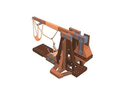 Cartoon stone-throwing machine stone-throwing machine stone-throwing tools siege equipment siege machine war machine ancient chariot medieval stone-throwing machine engineering vehicle 201828 3d model