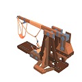 Cartoon stone-throwing machine stone-throwing machine stone-throwing tools siege equipment siege machine war machine ancient chariot medieval stone-throwing machine engineering vehicle 201828 3d model