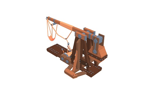 Cartoon stone-throwing machine stone-throwing machine stone-throwing tools siege equipment siege machine war machine ancient chariot medieval stone-throwing machine engineering vehicle 201828 3d model