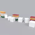 Modern Multifunctional Storage Containers With Colorful Covers And Stackable Design For Home Organizing
