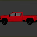 Red Crew Cab Pickup Truck With Black Wheels And Modern Exterior Design