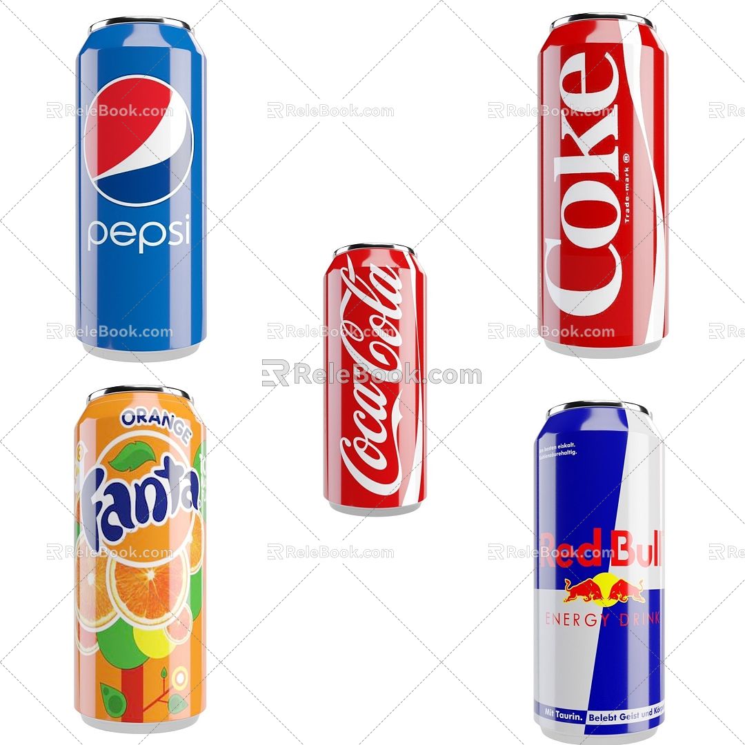 Modern Cans Canned Soda Drinks Cans Coke Bottles Beverage Bottles Soda Bottles Soda Bottles Soda 3d model