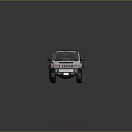 White Hummer Style SUV With Roof Rack Orange Warning Lights And Black Wheels