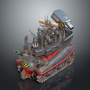 Sci-fi Tank Cartoon Tank Sci-fi Vehicle Sci-fi Vehicle World of Tanks Tank War Anime Tank 3d model