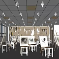 Modern Studio Art Classroom 3d model