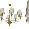 Light Luxury Chandelier Multi-head Chandelier 3d model