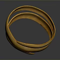 Elegant Golden Ring Shaped Metal Household Item For Home Decor And Daily Use