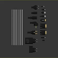 Assorted Electronic Accessories With Power Adapters Plugs USB And HDMI Cables
