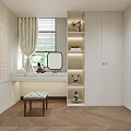 Elegant Bedroom Interior With Tropical Botanical Mural Dark Upholstered Bed Chandelier Nightstands And Checkerboard Rug