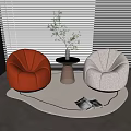 Lazy Sofa Leisure Sofa Side Carpet 3d model