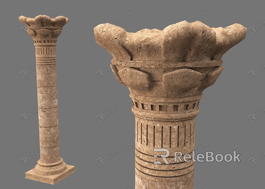 Ancient Egyptian Columns Loess Columns Stone Columns Dorik Columns Roman Columns Stone Columns Metal Columns Broken Roman Columns Ioni Columns Corinthian Columns model