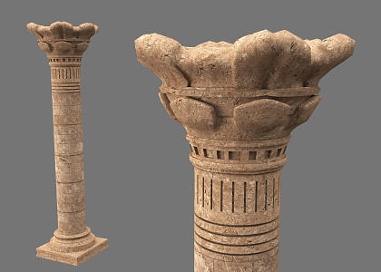 Ancient Egyptian Columns Loess Columns Stone Columns Dorik Columns Roman Columns Stone Columns Metal Columns Broken Roman Columns Ioni Columns Corinthian Columns 3d model