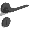 Black Modern Interior Door Handle Design With Keyhole Lock For Home Use