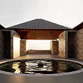 Atrium Architectural Design Bathroom 3d model